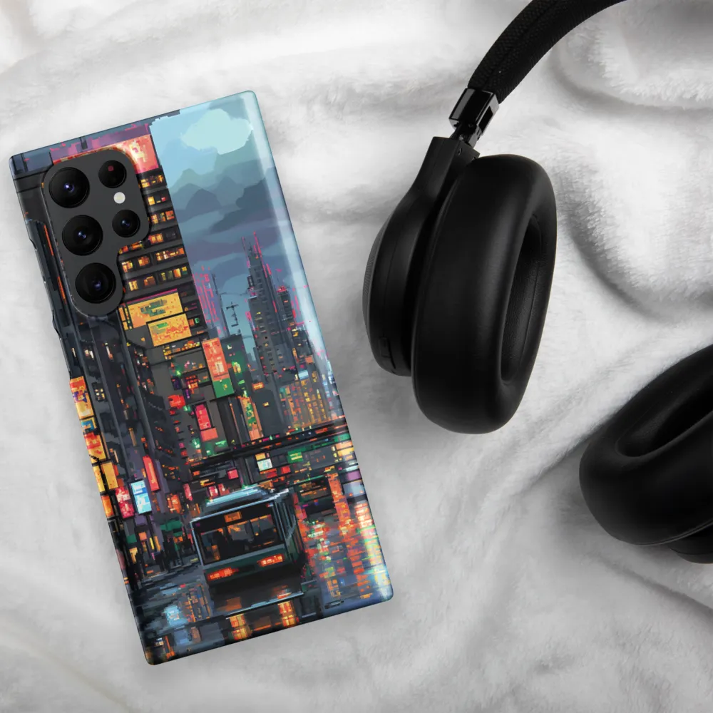 Neon Dreams: A Pixelated Urban Night