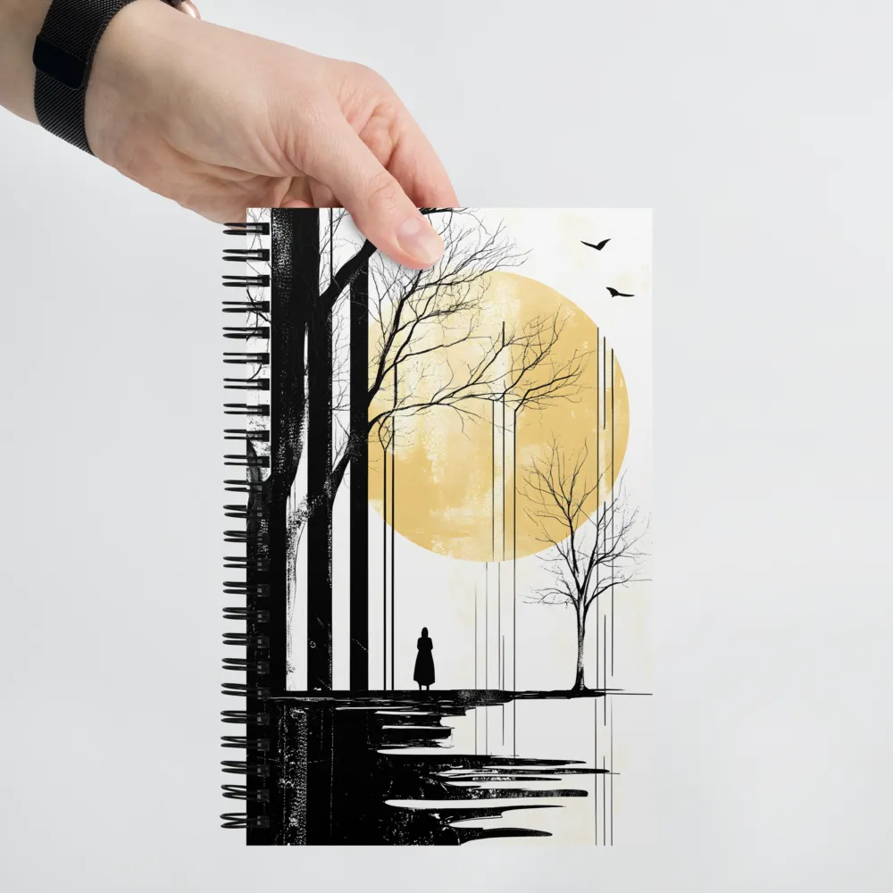 Solitude Under the Yellow Sun | Spiral Notebook