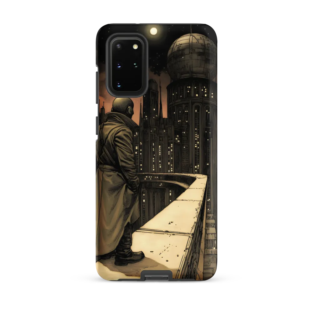 A Contemplative Gaze Over the Futuristic Metropolis