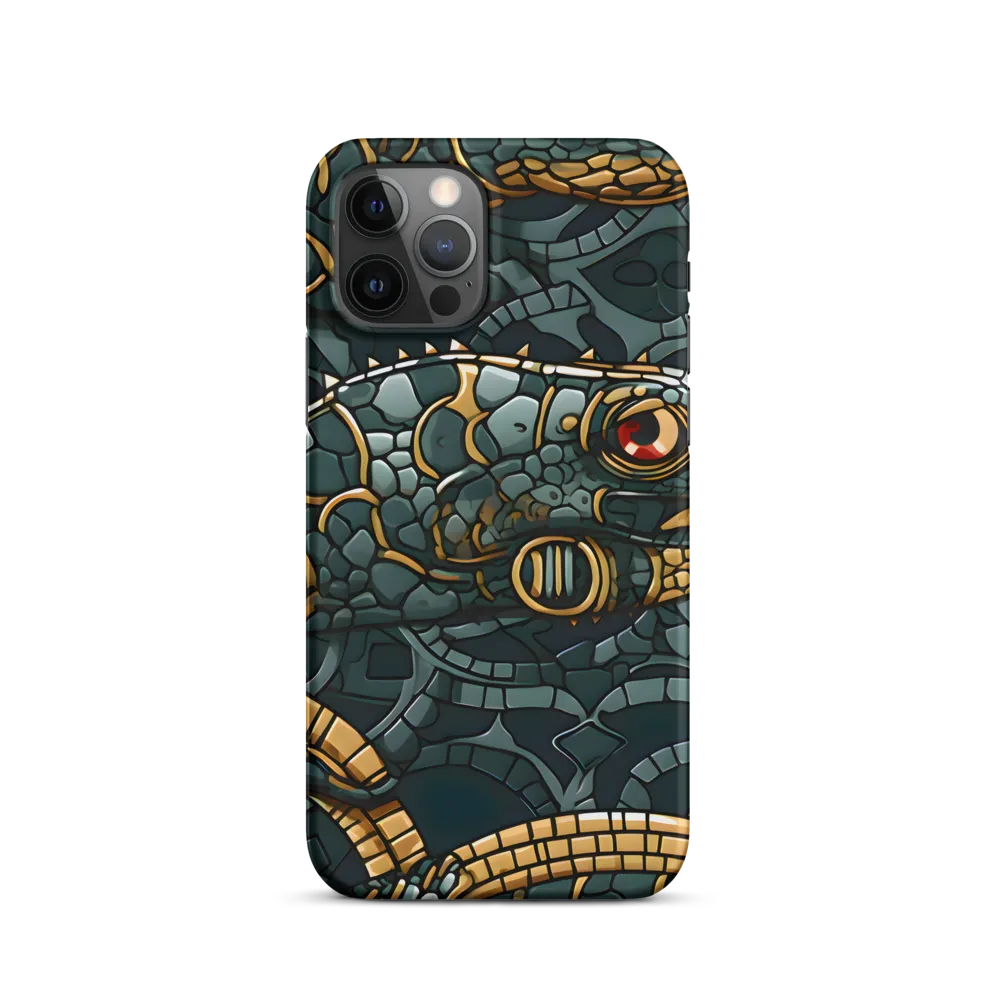 Reptilian Elegance: A Digital Art Nouveau Tapestry