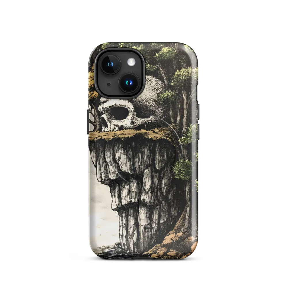 The Whispering Skull: A Surreal Encounter with Nature | Phone Case |  15 | MagSafe® Tough Case | Glossy