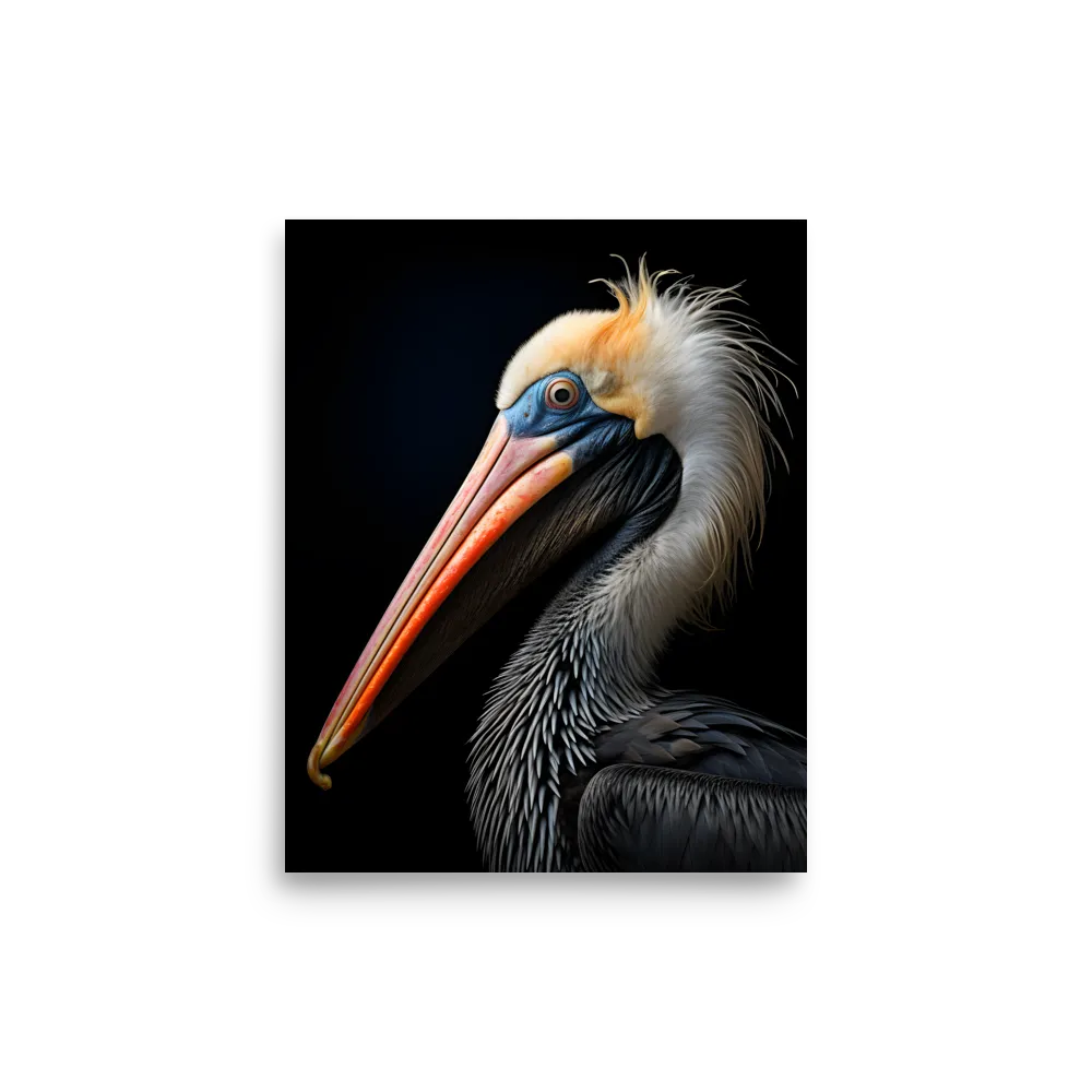 Majestic Portrait of a Pelican | Poster | 8″×10″