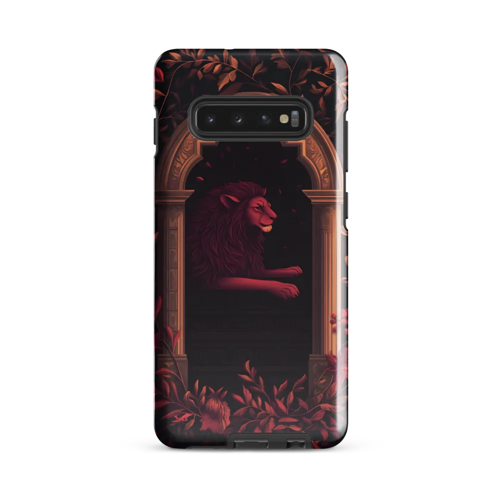 Regal Serenity: A Lion's Rest | Phone Case |  S10 Plus | Tough Case | Glossy