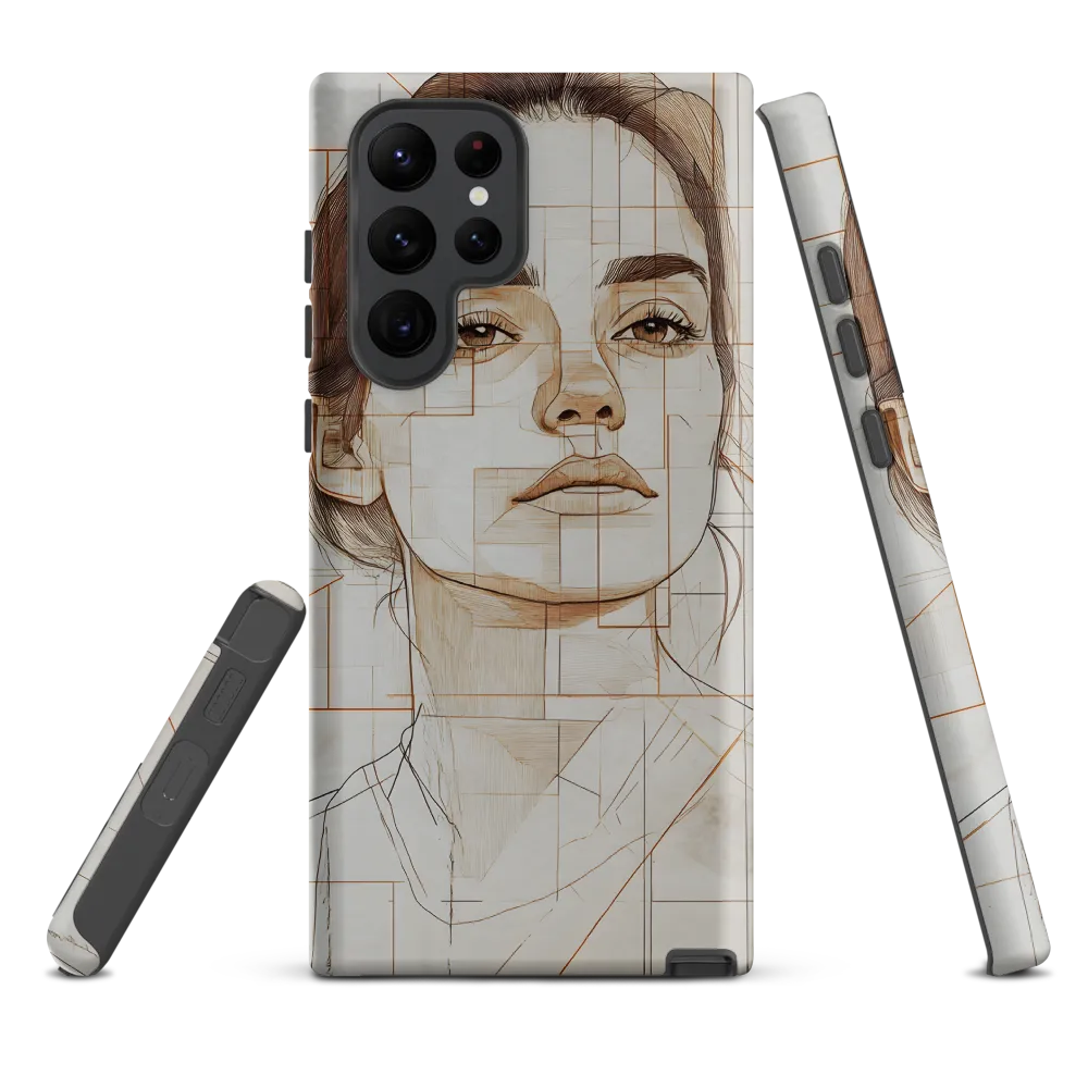 Geometric Serenity: A Minimalist Portrait
