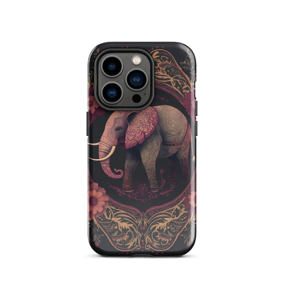 Regal Reverie: The Ornate Elephant | Phone Case |  14 Pro | Tough Case | Glossy