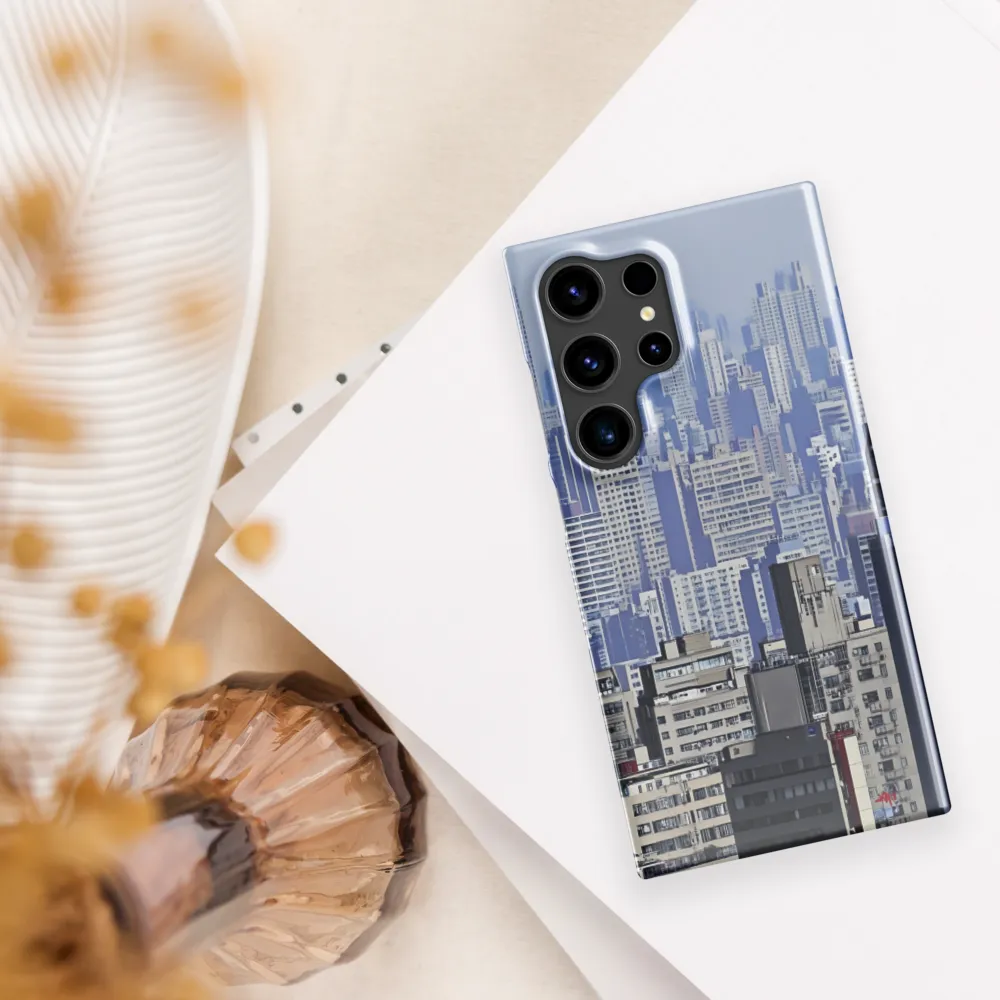 Urban Symphony: A Cityscape in Blues and Grays