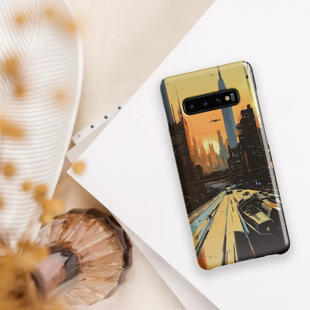 Metro Nexus: A Futuristic Cityscape | Phone Case |  S10 Plus | Snap Case | Glossy