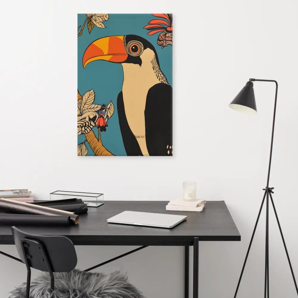 Tropical Majesty: The Toucan at Rest | Canvas | 24″×36″