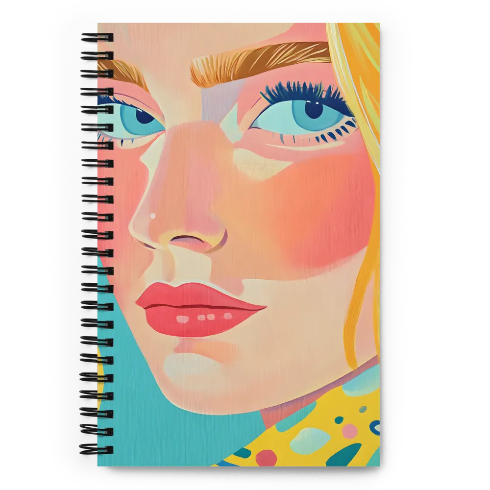 Vibrant Elegance: A Pop Art Portrait | Spiral Notebook