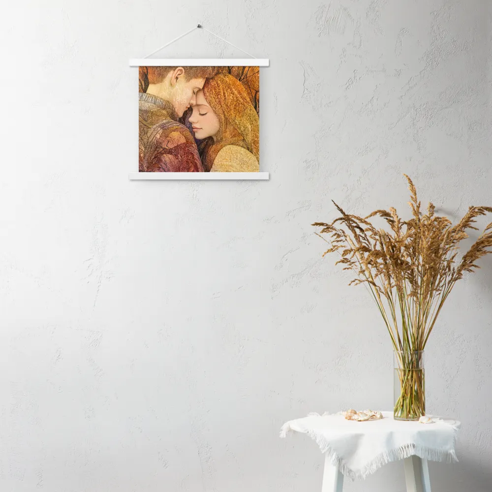 Embrace of Autumn | Poster With White Wood Hanger | 14″×14″
