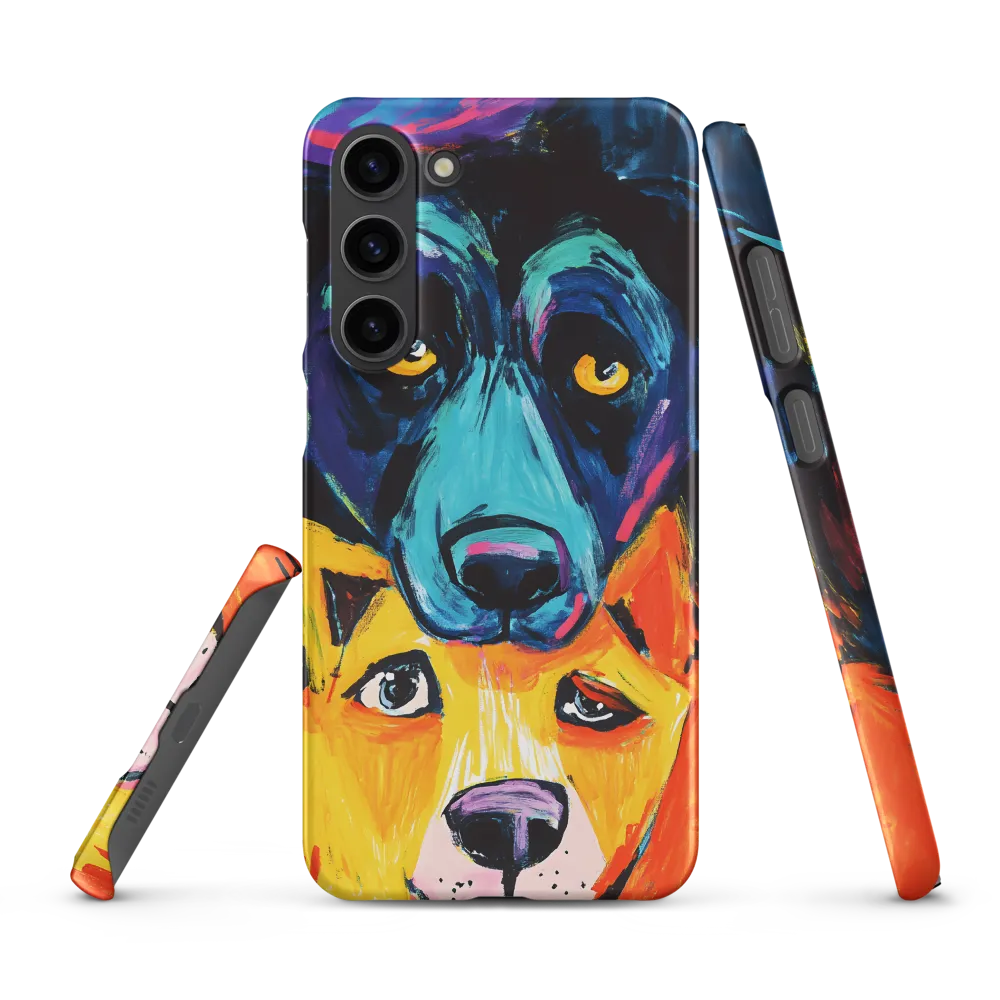 Vibrant Companions: An Expression of Canine Spirit | Phone Case |  S23 Plus | Snap Case | Matte