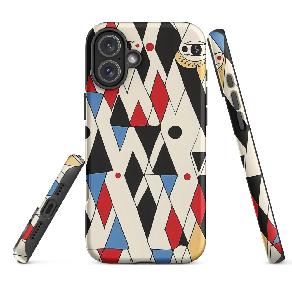 Dynamic Geometric Symphony | Phone Case |  16 Plus | Tough Case | Matte