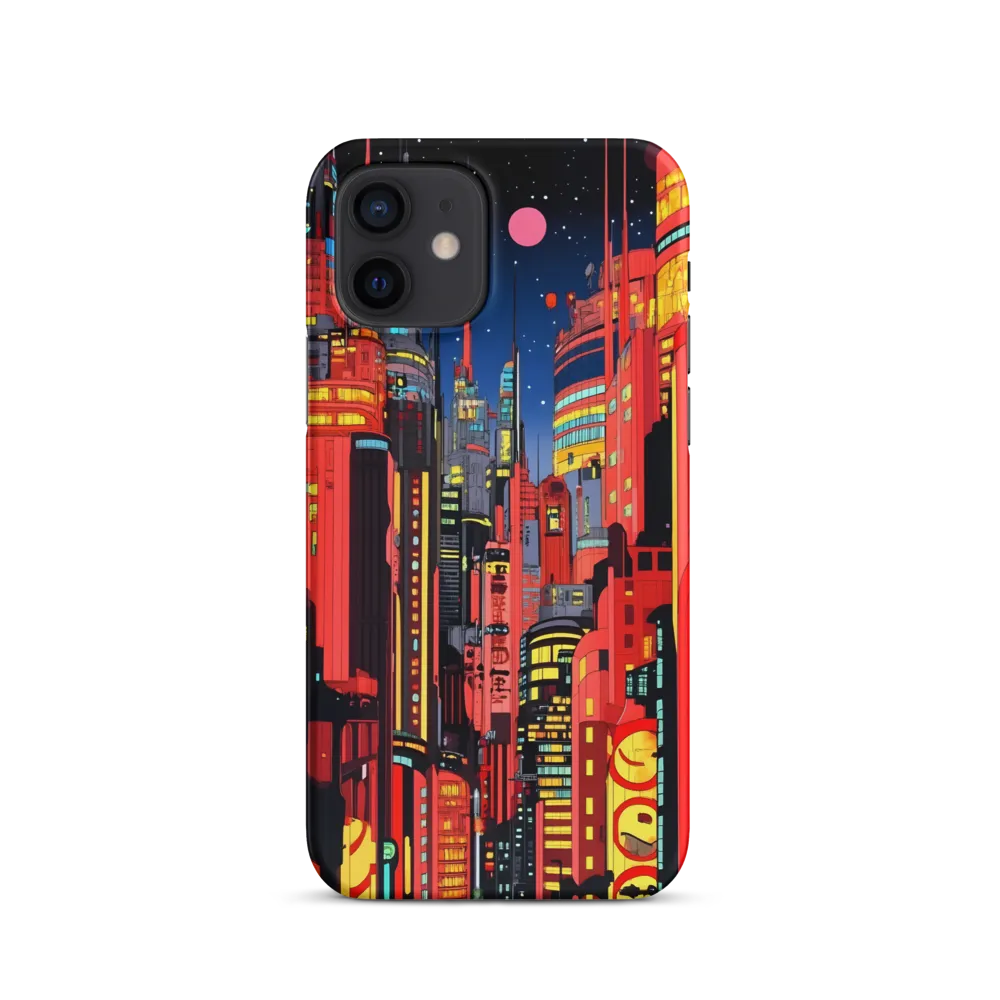 Neon Dreams: A Cyberpunk Cityscape | Phone Case |  12 | Snap Case | Matte