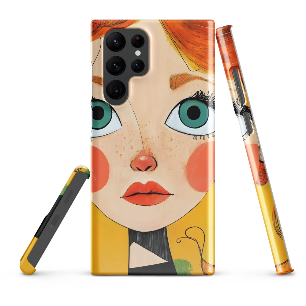 Whimsical Portrait of a Girl | Phone Case |  S22 Ultra | Snap Case | Glossy
