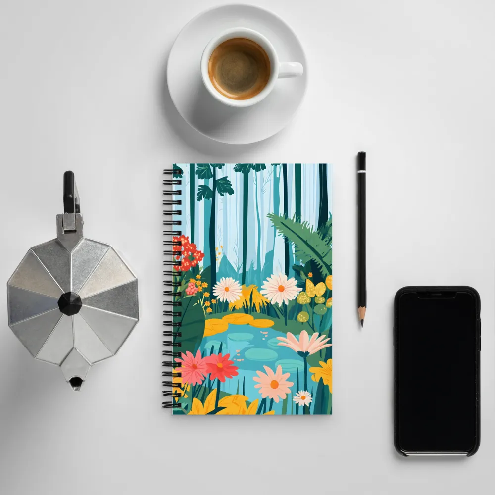 Serenity in Bloom | Spiral Notebook