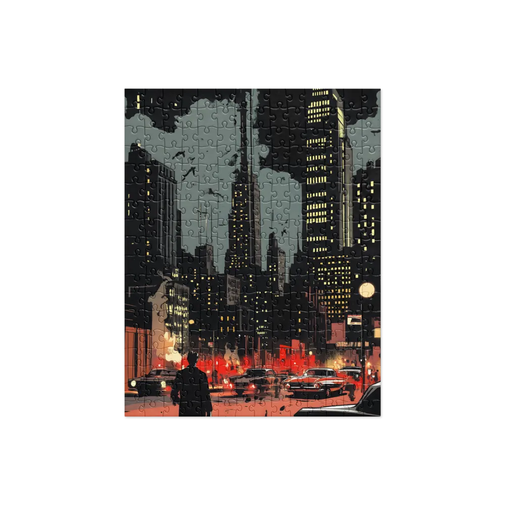 Urban Shadows: A Noir Night | Jigsaw Puzzle | 252/520 pieces