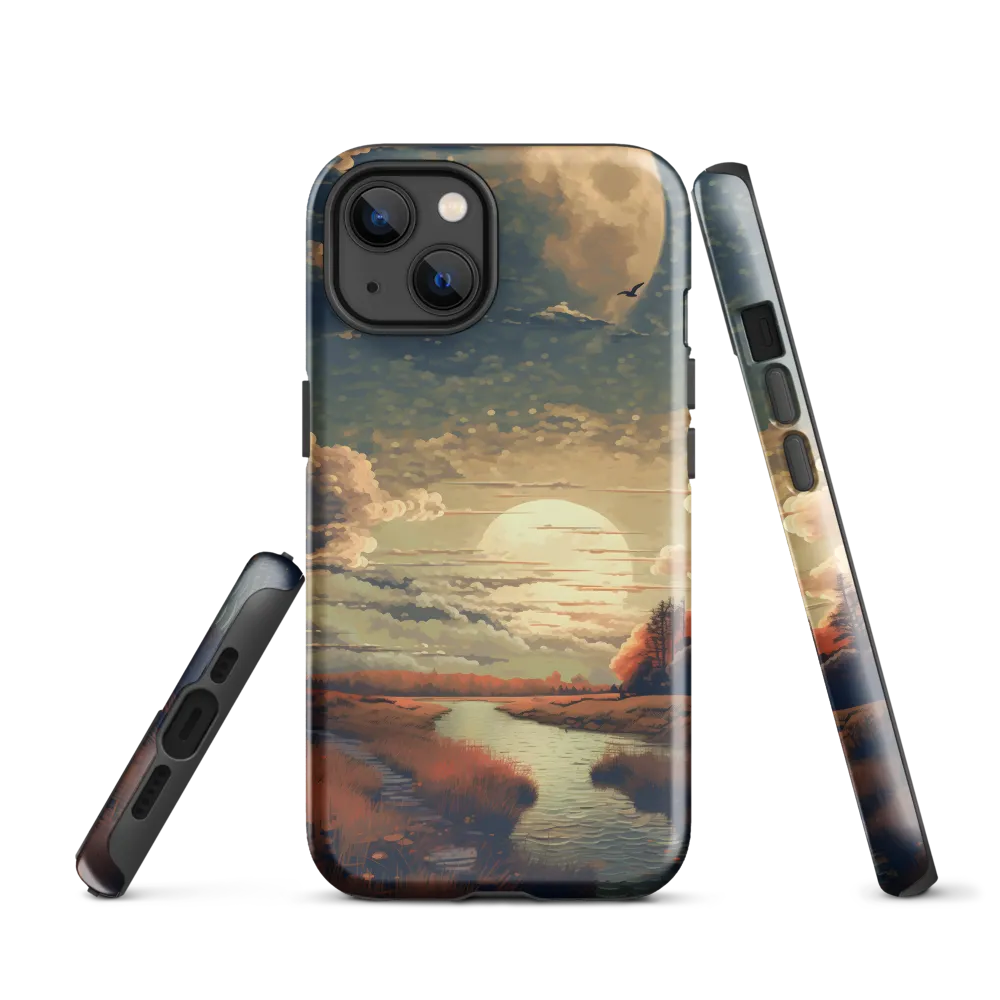 Whispers of Dusk: A Tranquil River Landscape