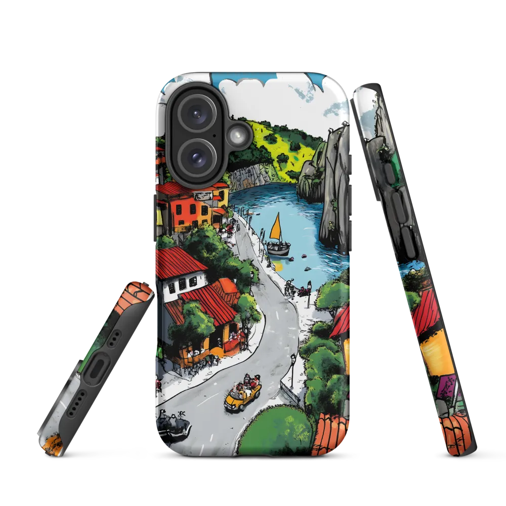 Whimsical Village by the Water | Phone Case