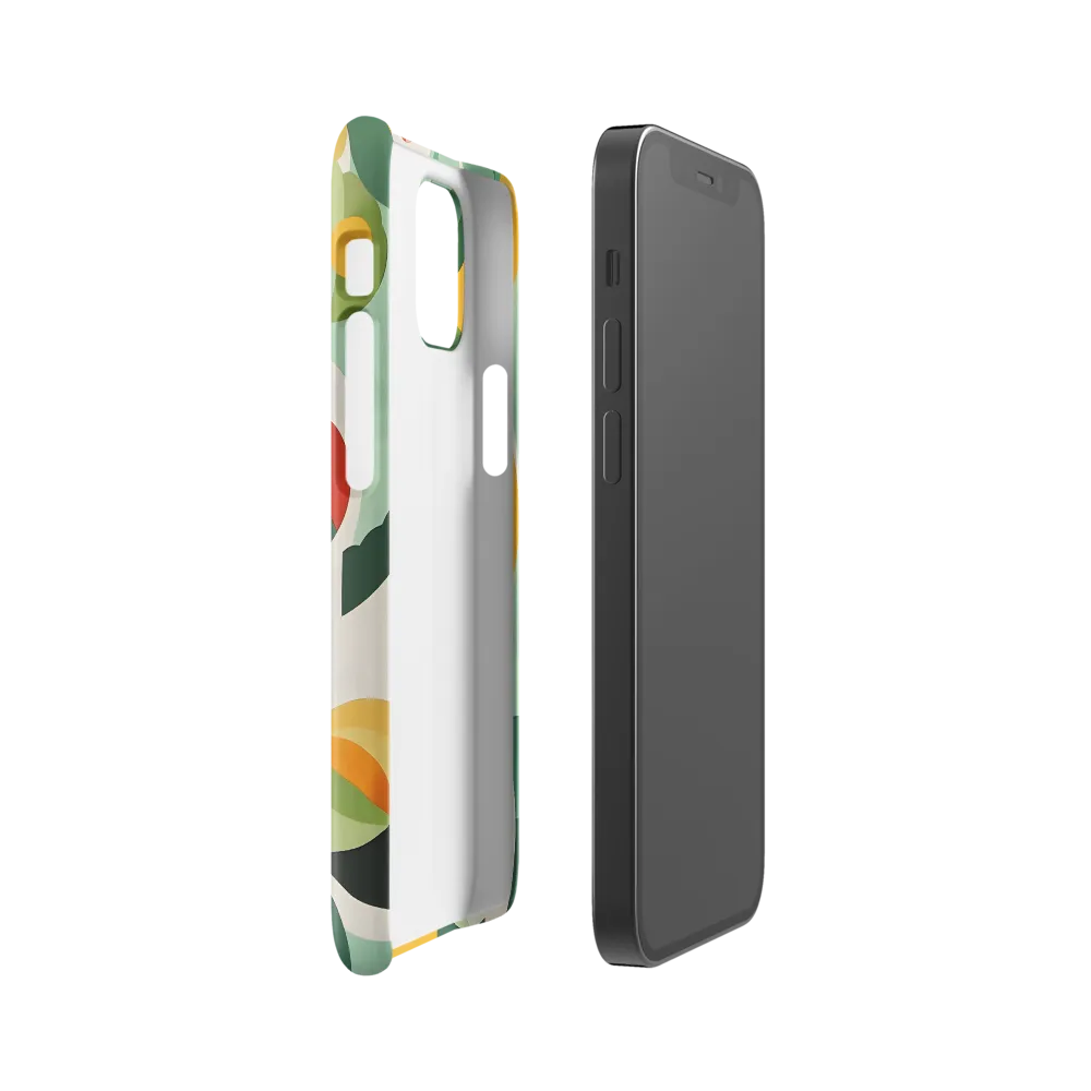 Harmony in Shapes: A Playful Abstract Design | Phone Case |  12 Mini | Snap Case | Glossy