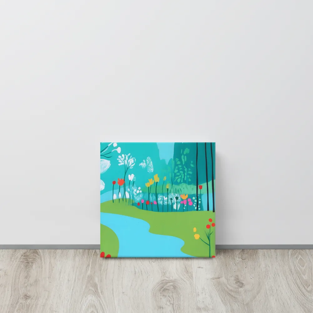 Whispers of Spring: A Colorful Retreat | Canvas | 12″×12″
