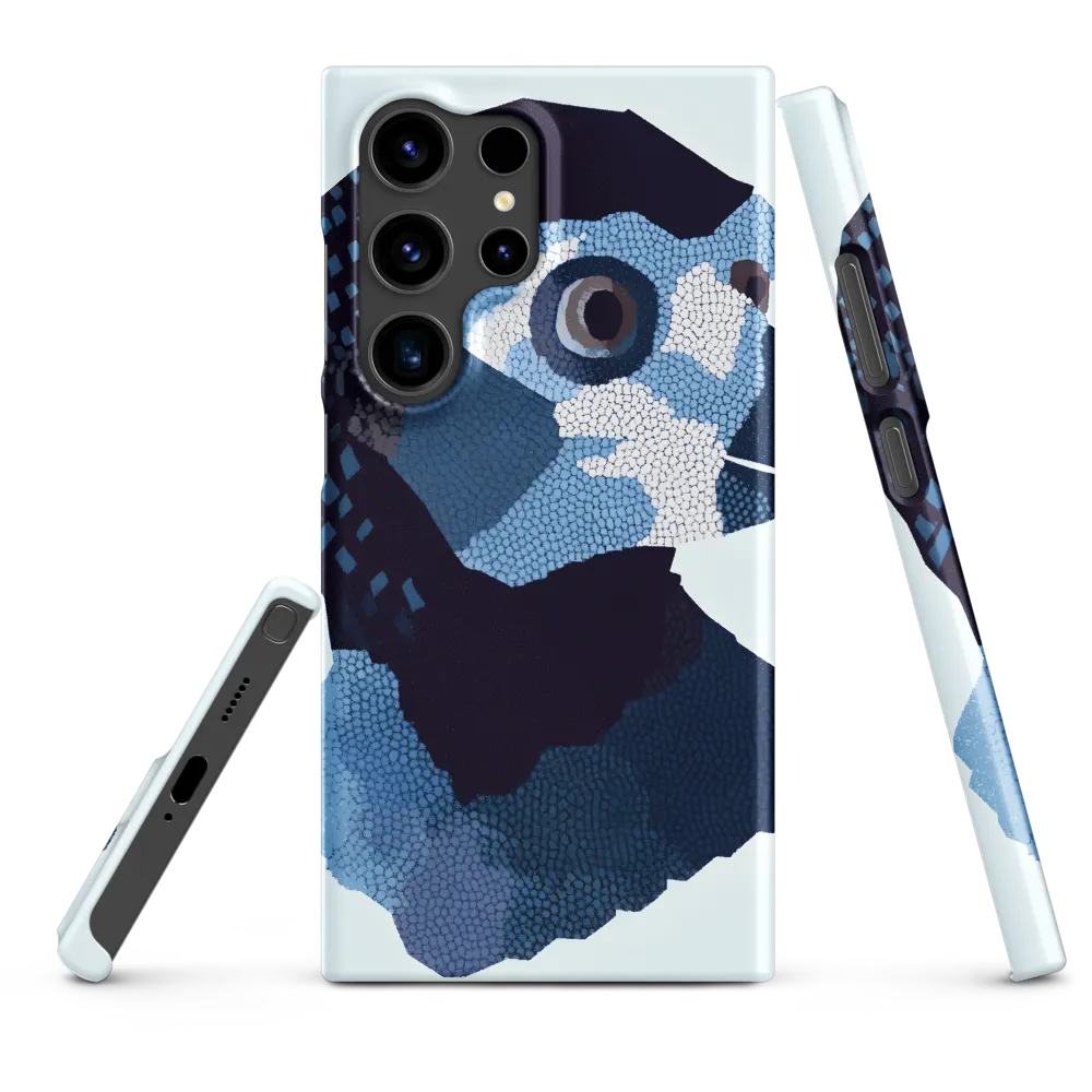 Abstract Avian Portrait in Blue