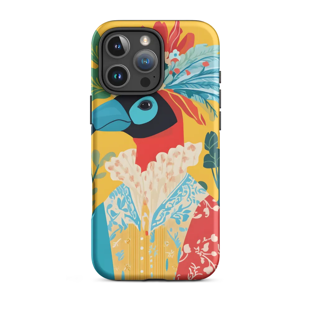 The Regal Parrot: A Celebration of Color | Phone Case |  16 Pro Max | Tough Case | Matte