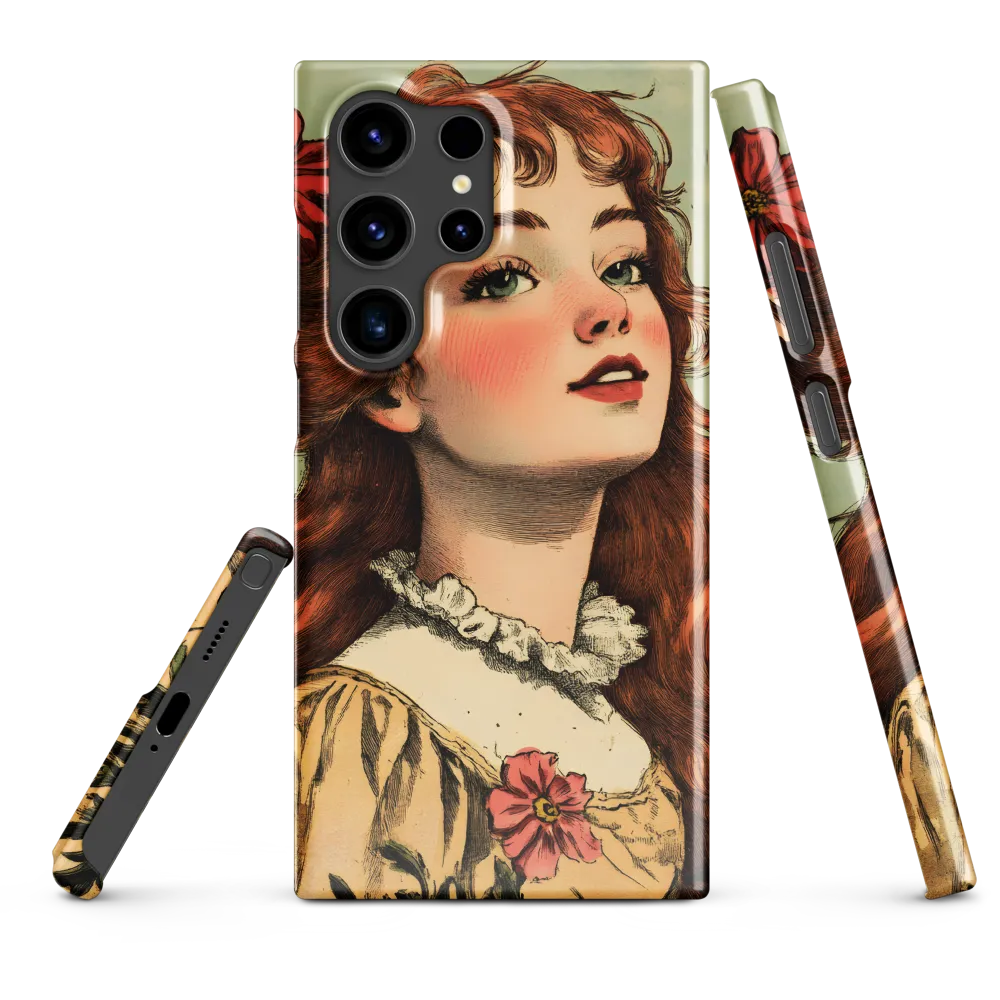 Whimsical Portrait of a Flower-Adorned Girl