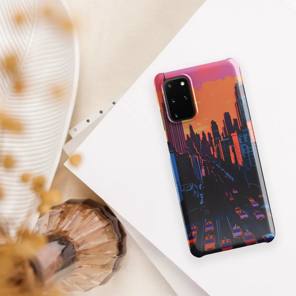 Sunset Over Skyscrapers | Phone Case |  S20 Plus | Snap Case | Glossy