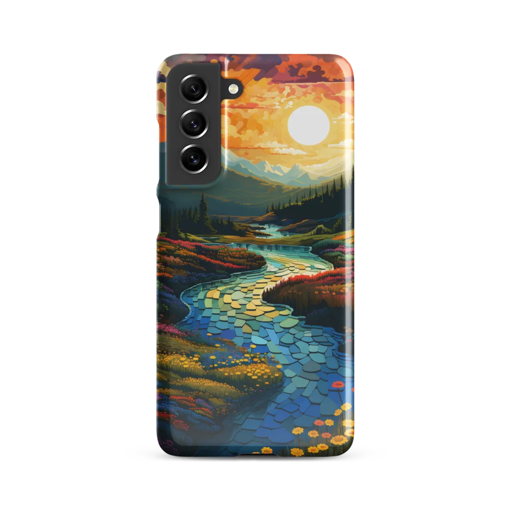 Serenity in Sunset: A Winding River's Embrace | Phone Case |  S21 FE | Snap Case | Glossy