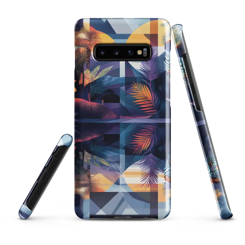 Tropical Serenity: A Modern Landscape | Phone Case |  S10 Plus | Snap Case | Glossy