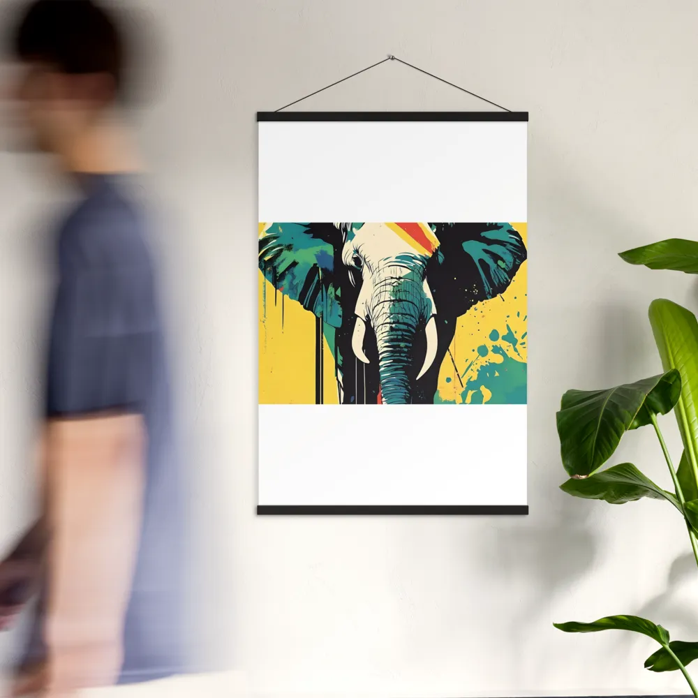 Elegance of the Wild: A Colorful Harmony | Poster With Black Wood Hanger | 24″×36″