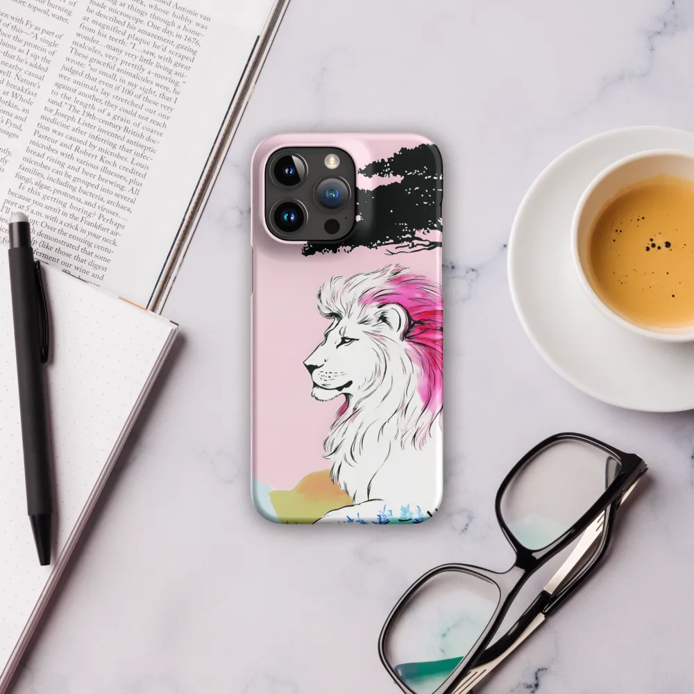 Serene Majesty: A Lion's Profile | Phone Case |  15 Pro Max | Snap Case | Matte