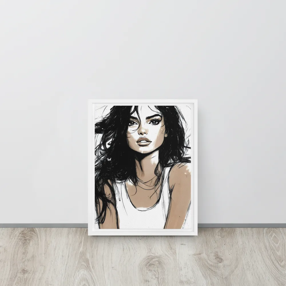 Whispers of Elegance | Canvas with White Frame | 11″×14″