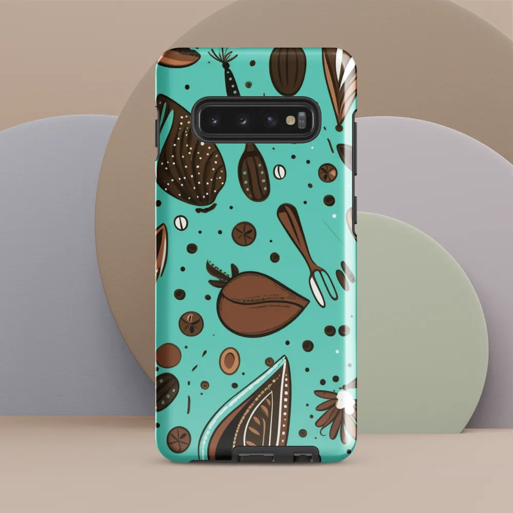 Whimsical Culinary Print | Phone Case |  S10 Plus | Tough Case | Glossy