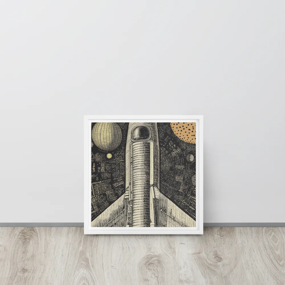 Voyage to the Unknown | Canvas with White Frame | 12″×12″