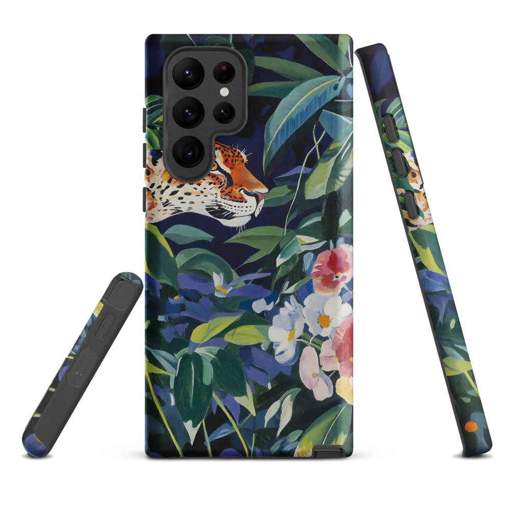 Hidden Majesty: The Jaguar Amongst Tropical Splendor | Phone Case |  S22 Ultra | Tough Case | Matte
