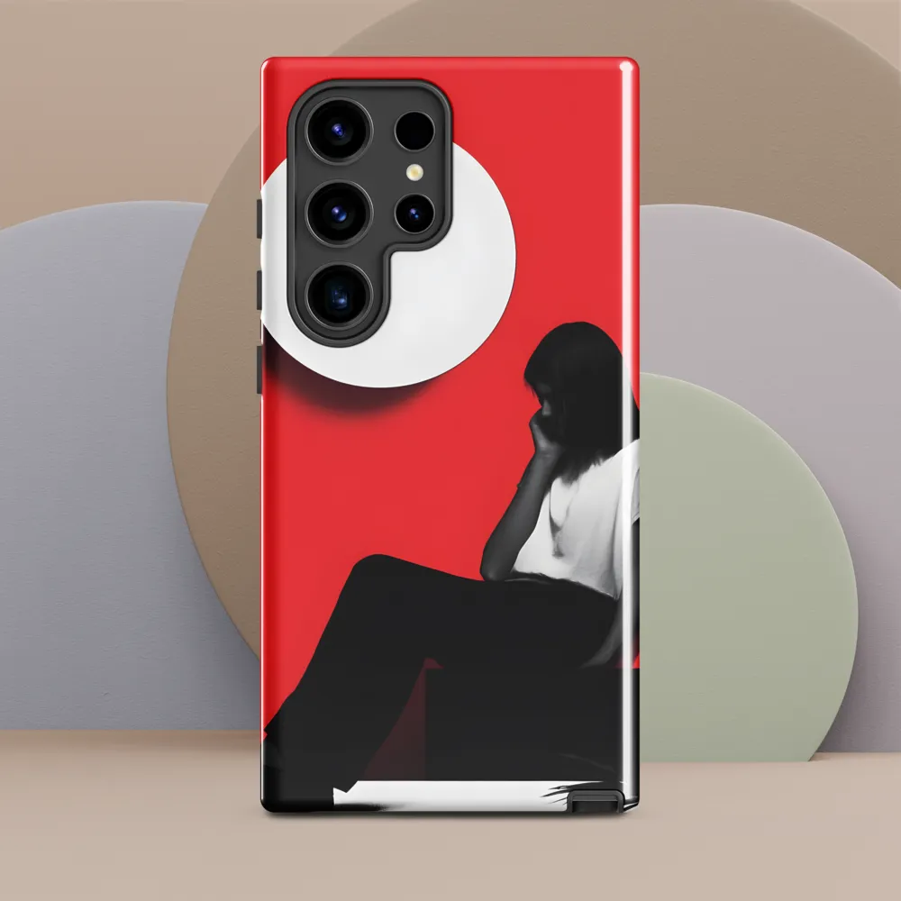 Contemplation in Red | Phone Case |  S24 Ultra | Tough Case | Glossy