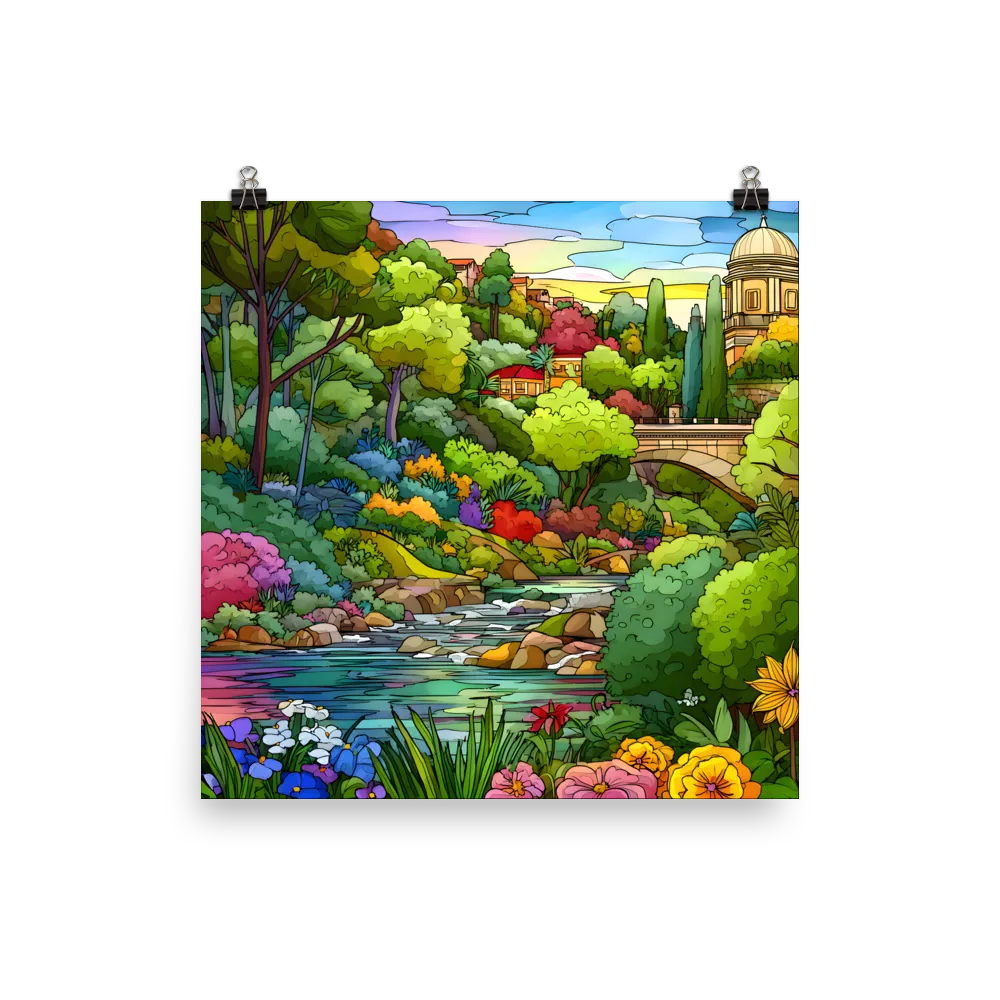 Riverside Garden 
 Poster | 18″x 18″