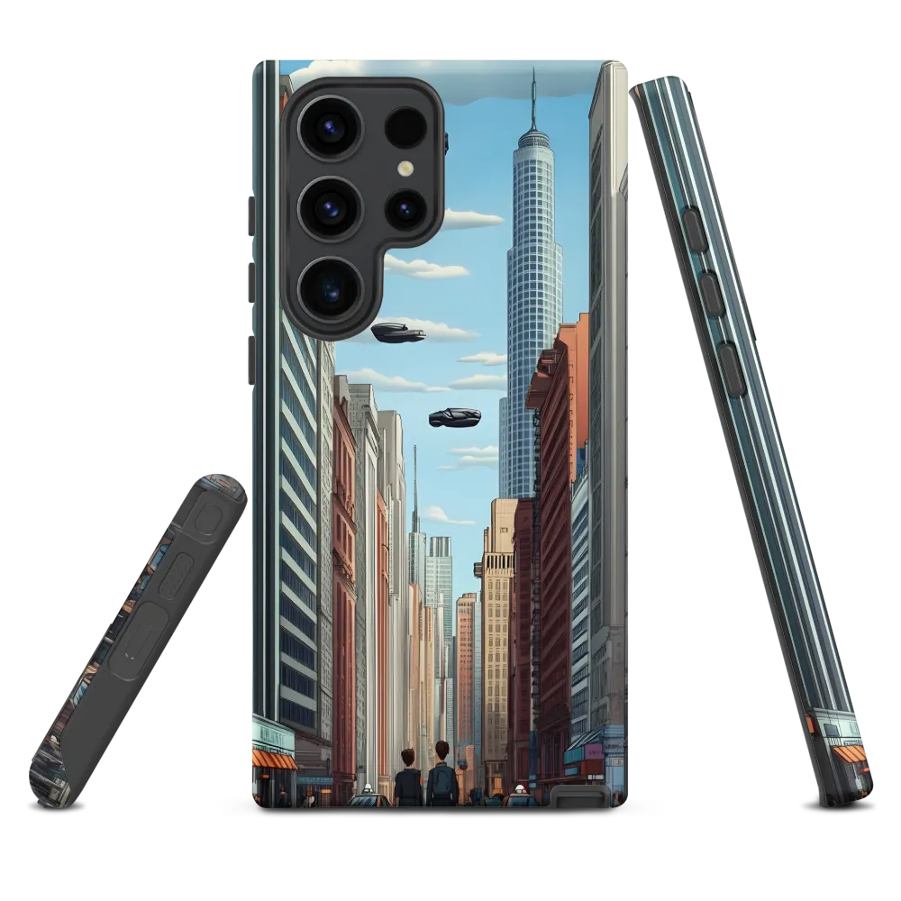 Futuristic Stroll through the Urban Skyline
