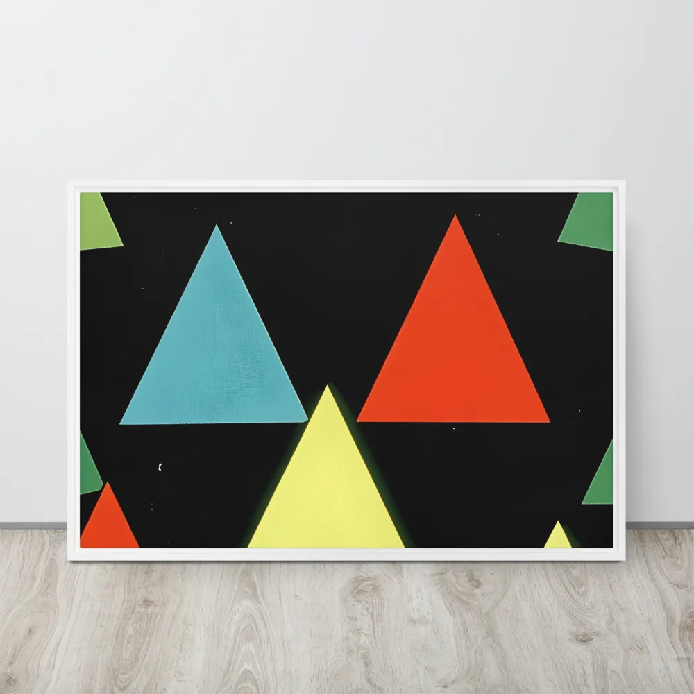 Geometric Harmony in Color | Canvas with White Frame | 24″×36″