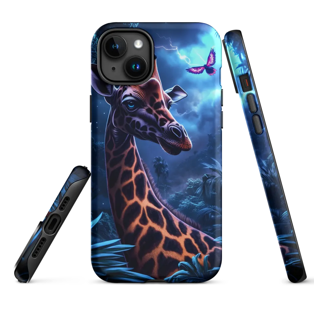 Mystical Giraffe in Twilight Jungle