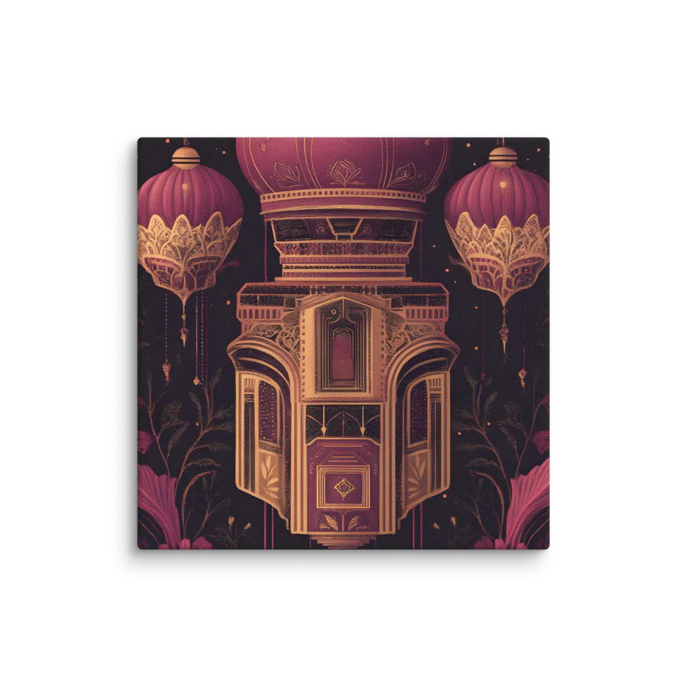 Ornate Harmony: A Digital Floral Architecture | Canvas | 8″×8″