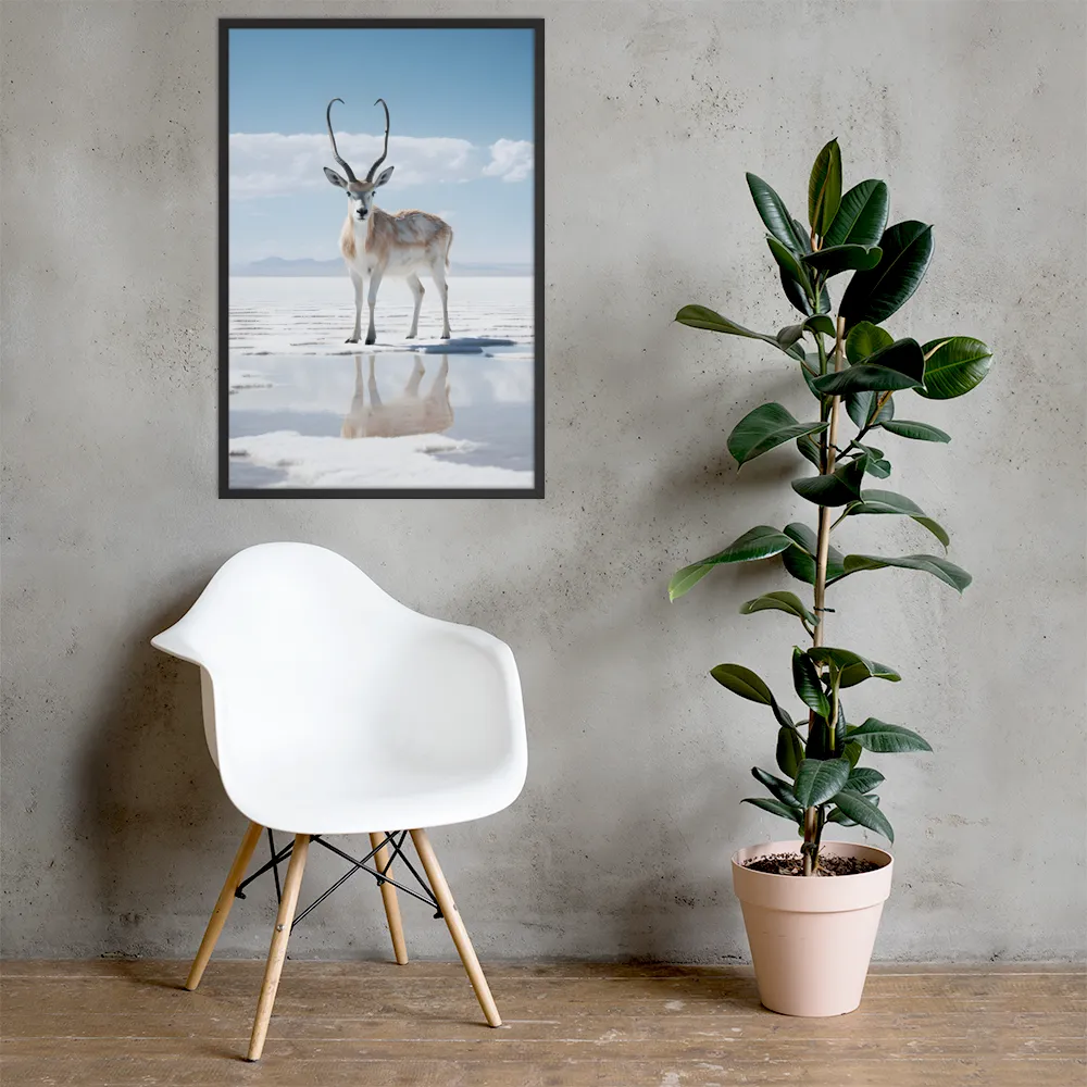Reflection of Serenity | Poster with Black Frame | 24″×36″