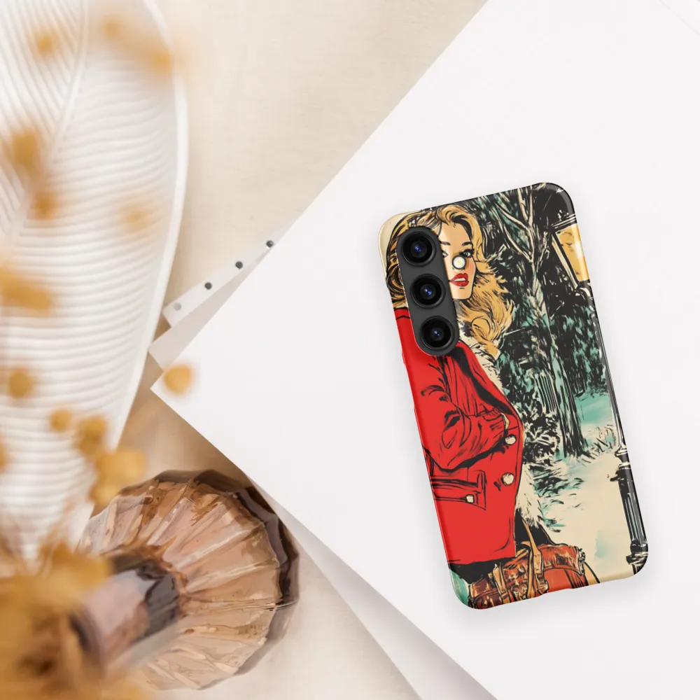 Winter Glamour in Red | Phone Case |  S24 | Snap Case | Matte