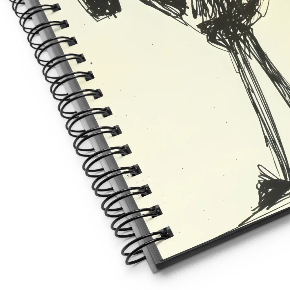 Whimsical Figure with Flowers | Spiral Notebook