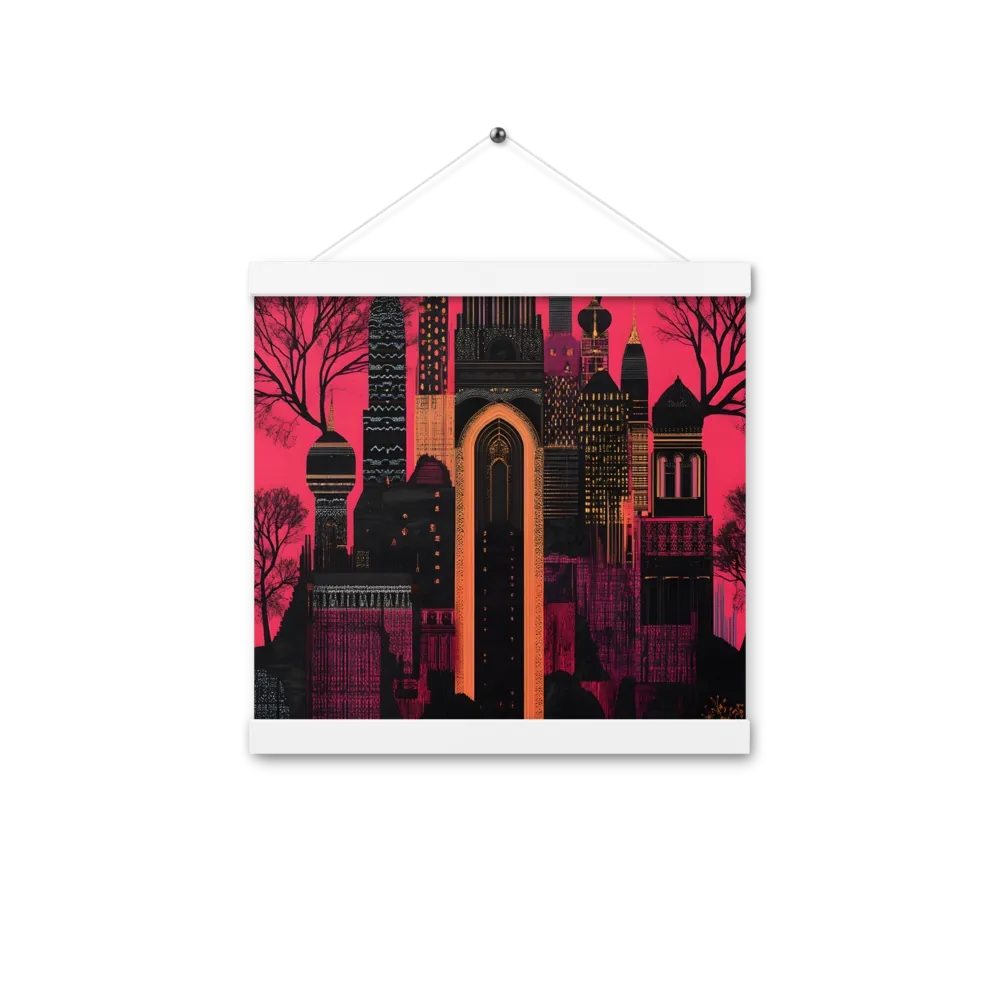 Urban Reverie | Poster With White Wood Hanger | 12″×12″