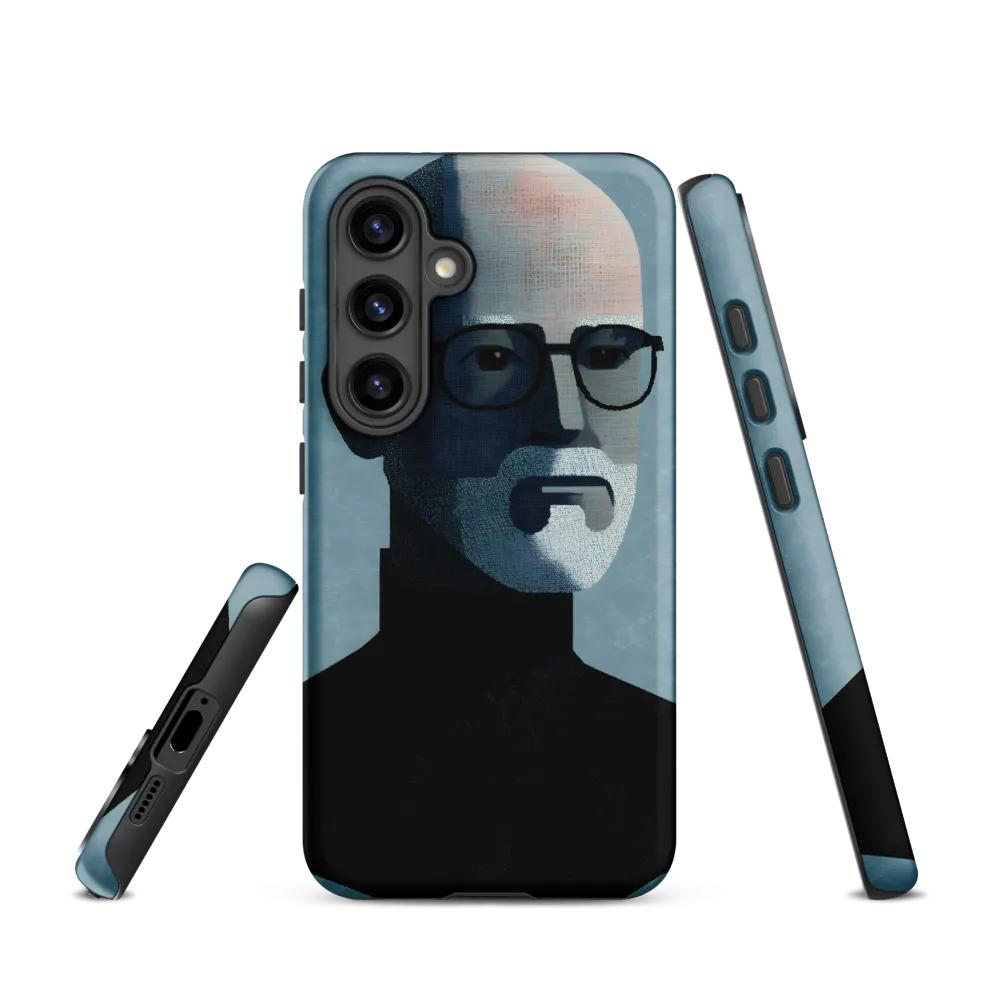 Minimalist Portrait of a Modern Man | Phone Case |  S24 | Tough Case | Matte
