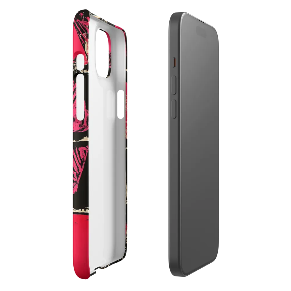 Geometric Symphony in Pink and Black