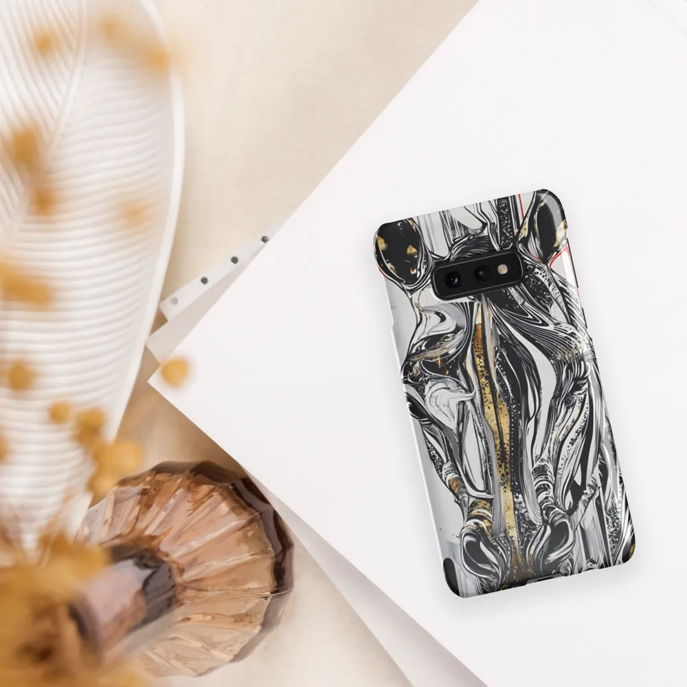 Ethereal Majesty: The Abstract Zebra | Phone Case |  S10e | Snap Case | Glossy