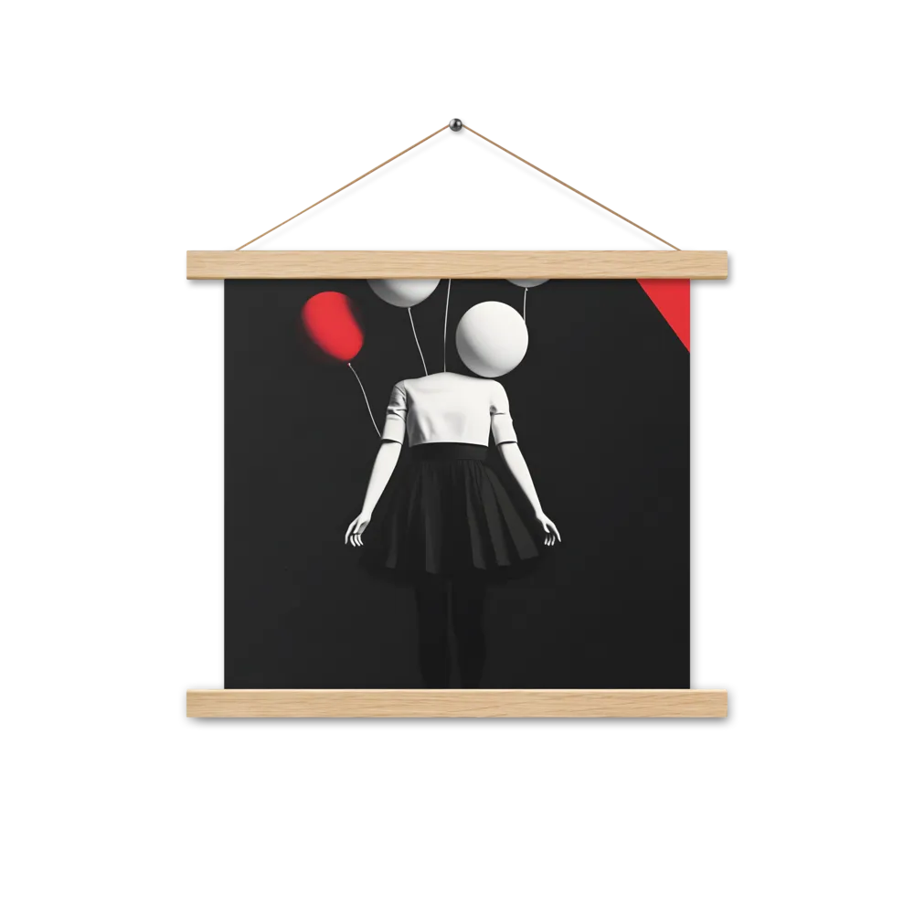 Suspended in Mystery | Poster With Oak Wood Hanger | 14″×14″